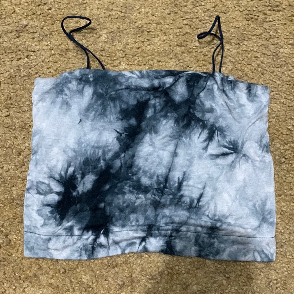 AE blue tie dye crop